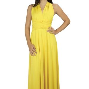 VIBRANT YELLOW BRIDESMAID CONVERTIBLE WEDDING DRES